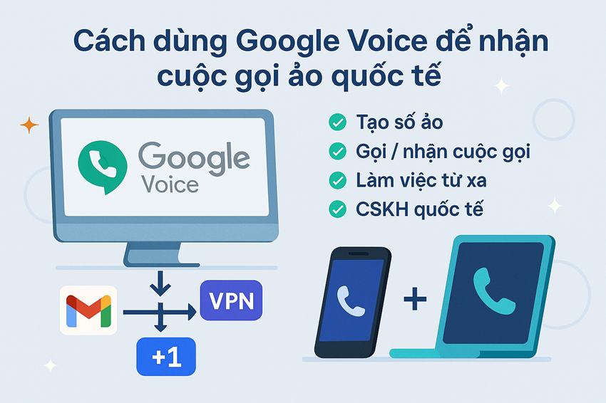 Cách dùng Google Voice để nhận cuộc gọi ảo quốc tế