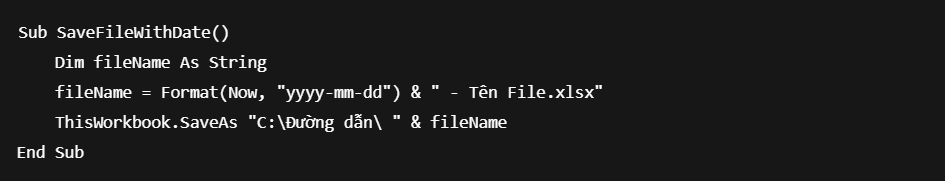 Tự động hóa lưu file theo tên ngày tháng